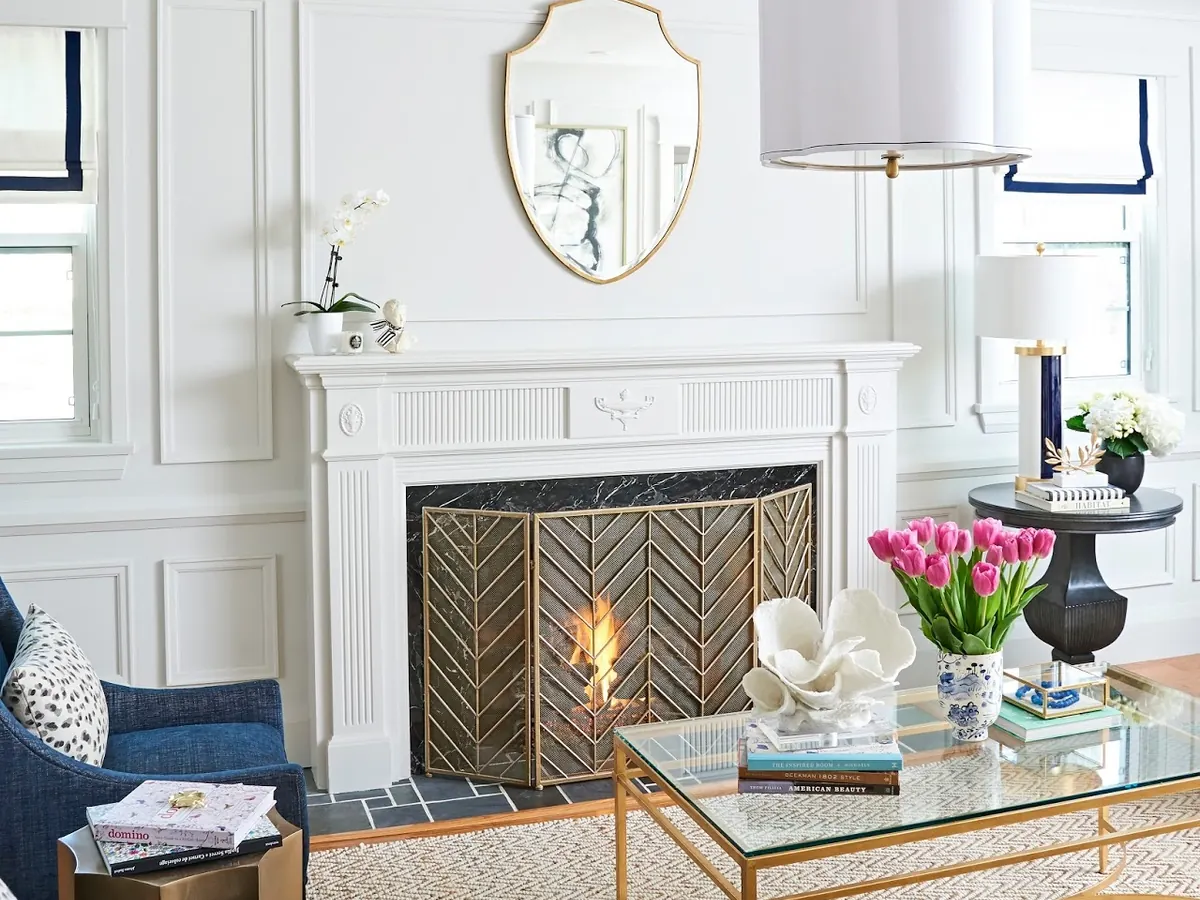 Traditional living room after renovation