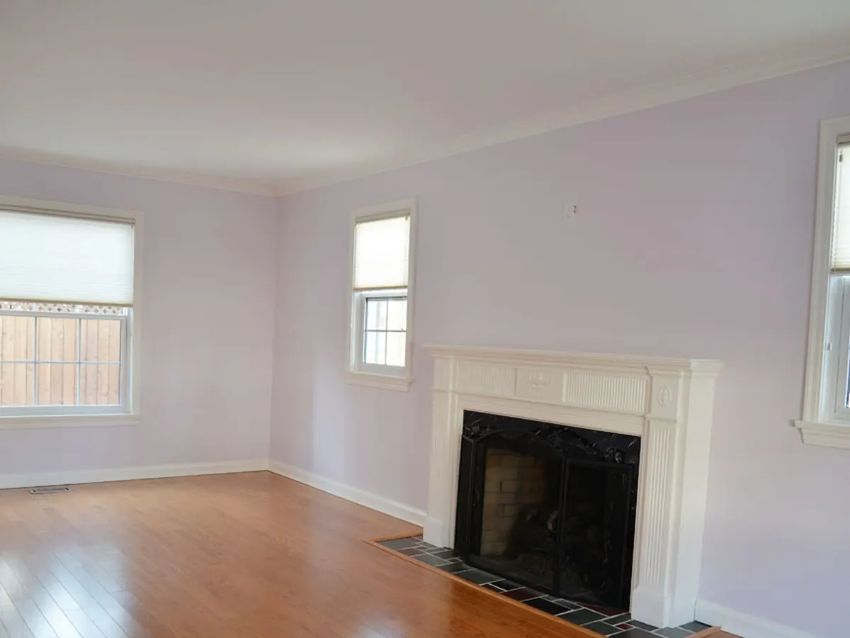 Traditional living room before renovation