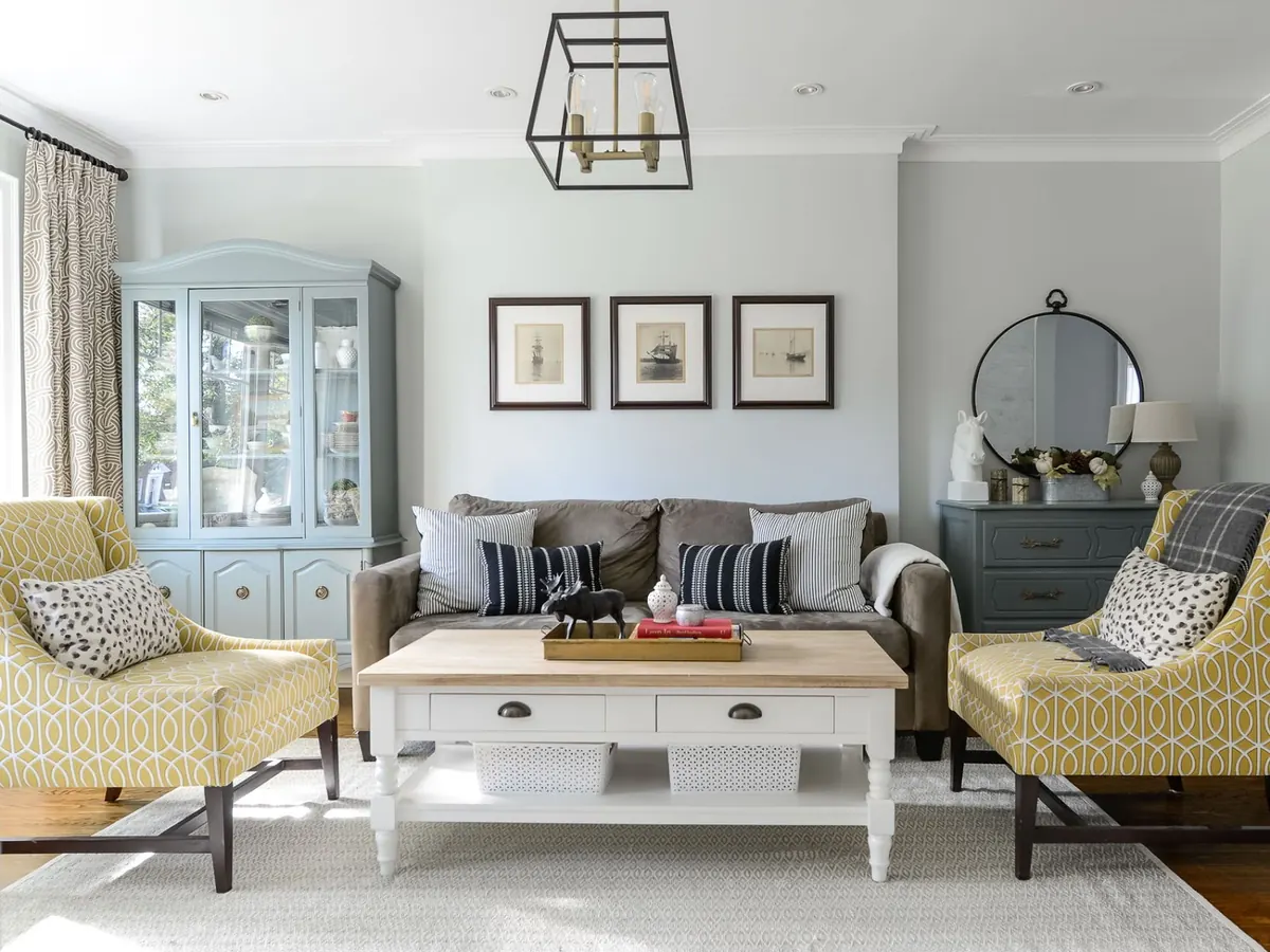 Living room remodel after renovation