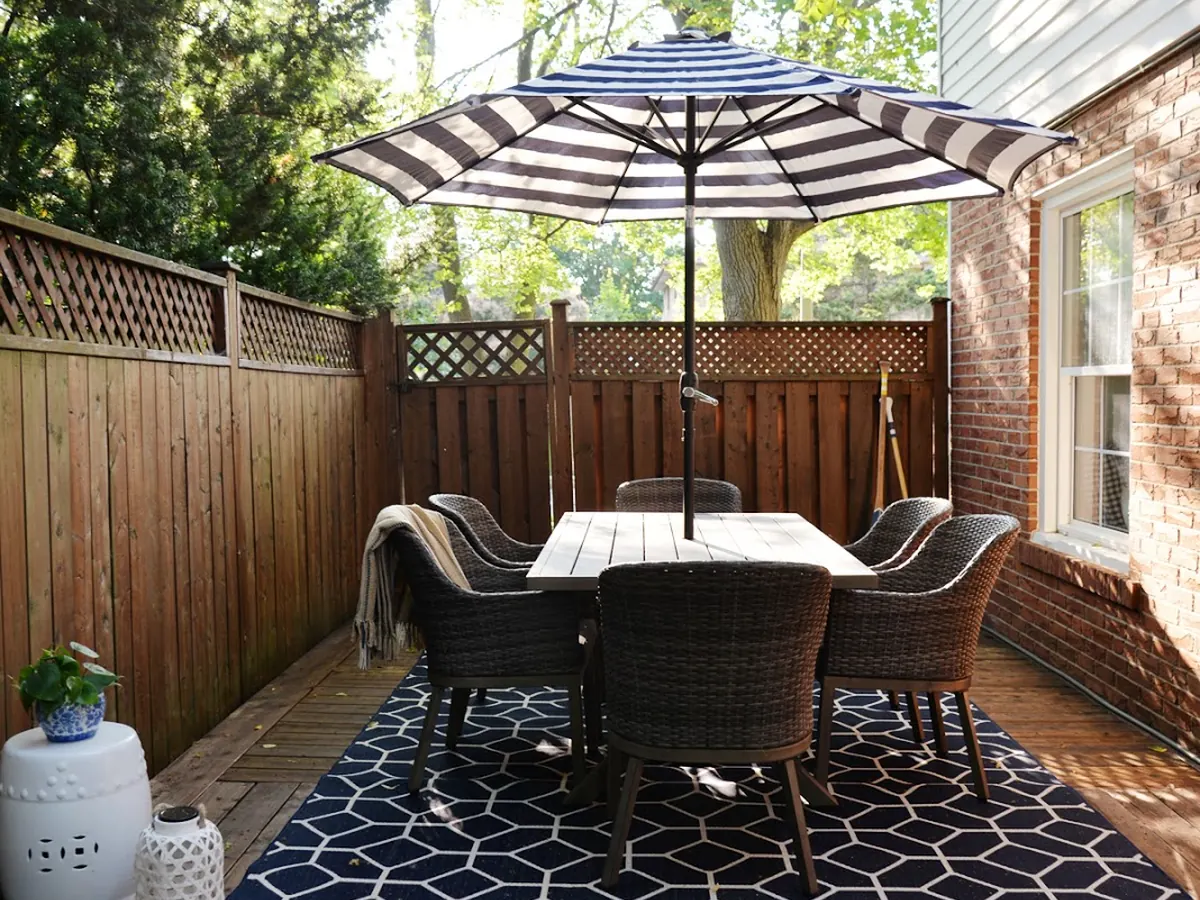 Rear deck & outdoor living after renovation